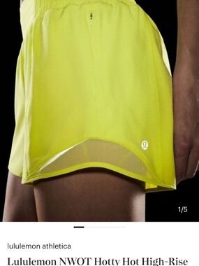 NWT Lululemon Hotty Hots 4" Sour Grape. Sz 14